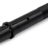 Moyeu de direction Kukirin G2 Pro vu de trois quarts, tube noir fileté avec collerette Moyeu de direction Kukirin G2 Pro vu de trois quarts, tube noir fileté avec collerette