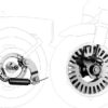 Schéma du frein à tambour arrière et du moteur de roue avant de la Ninebot E2 E II
