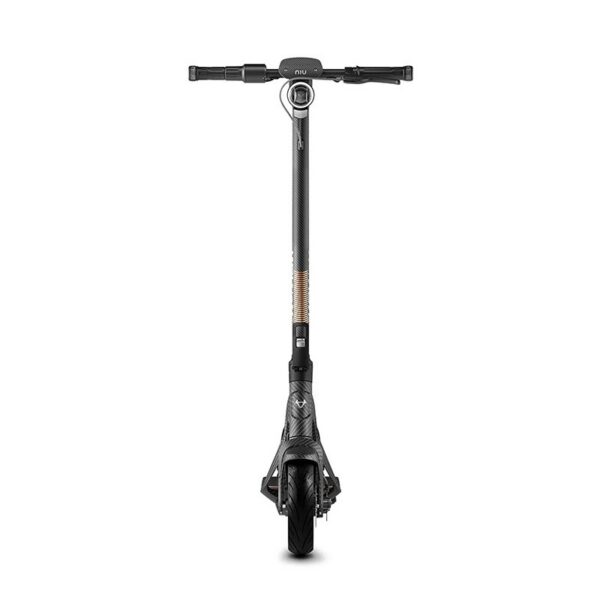 NIU KQi Air X — vue de face, guidon et roue avant NIU KQi Air X — vue de face, guidon et roue avant