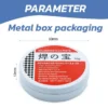 Boîtier métallique de pâte à souder décapante de 10 g