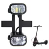 Optiques du phare avant Ecoxtrem Bison allumées, vues de face Optiques du phare avant Ecoxtrem Bison allumées, vues de face