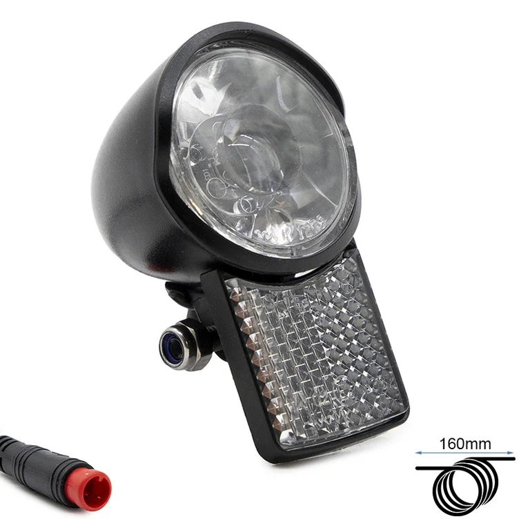 Phare avant Hikerboy Foxtrot Plus de trois quarts, câble de 160 mm et connecteur rouge