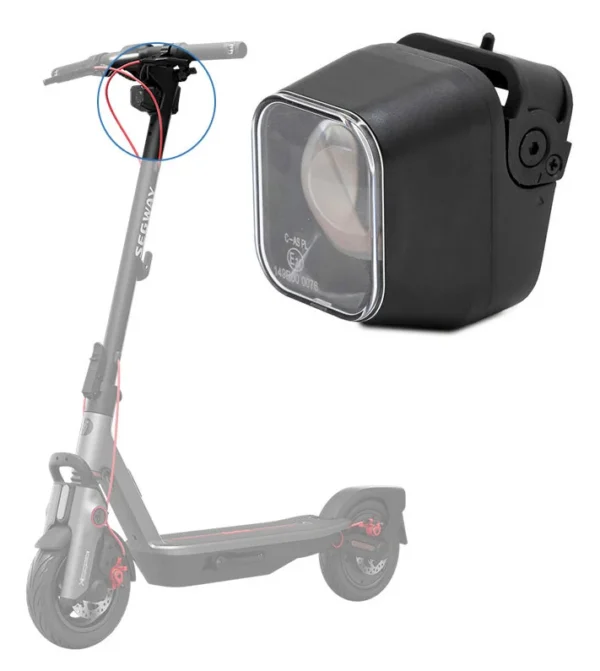 Emplacement du phare avant sur la trottinette Ninebot Max G3 Emplacement du phare avant sur la trottinette Ninebot Max G3