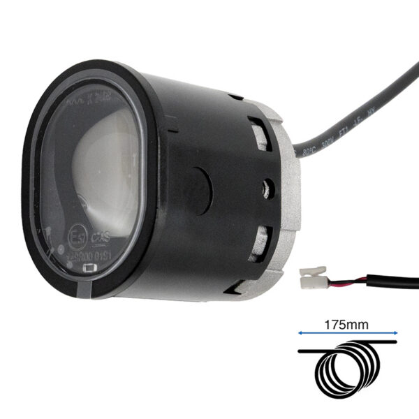 Phare avant cylindrique pour Ninebot ZT3 Pro, corps noir