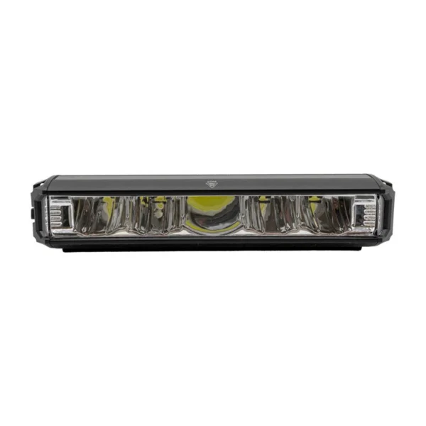 Face avant de la barre LED : optique centrale ronde et quatre fenêtres latérales Face avant de la barre LED : optique centrale ronde et quatre fenêtres latérales