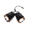Phares avant UrbanGlide E-Cross Pro de trois quarts avec leur faisceau en Y à connecteur étanche