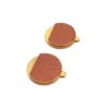 Paire de plaquettes de frein métalliques 21 mm, garniture brun-rouge sur support laiton Paire de plaquettes de frein métalliques 21 mm, garniture brun-rouge sur support laiton