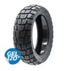 Pneu tubeless au gel de trois quarts, épaisseur du flanc visible Pneu tubeless au gel de trois quarts, épaisseur du flanc visible
