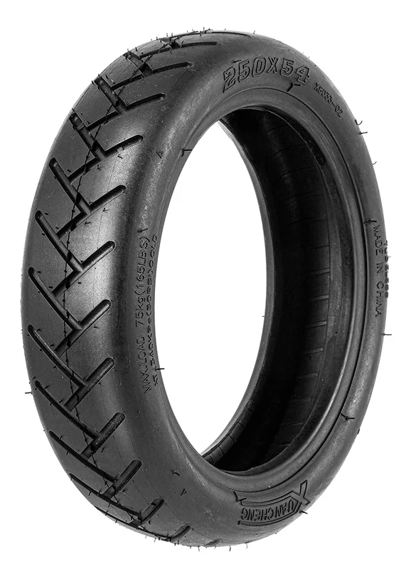Pneu tubeless 250 x 54 à sculpture route pour trottinette électrique