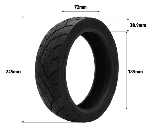 Pneu tubeless 70/60-7,5 Ninebot Max G3 vu de profil Pneu tubeless 70/60-7,5 Ninebot Max G3 vu de profil
