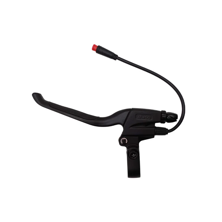 Levier de frein droit UrbanGlide E-Cross Pro de profil, collier de guidon et câble de coupure moteur