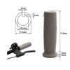 Cotes de la poignée en silicone Ninebot série F et D, alésage à méplat de 21,2 mm