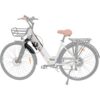 Pompe à main fixée sur le cadre d'un vélo par son support Pompe à main fixée sur le cadre d'un vélo par son support