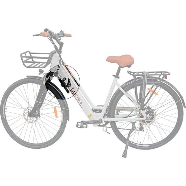 Pompe à main fixée sur le cadre d'un vélo par son support Pompe à main fixée sur le cadre d'un vélo par son support
