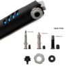 Types de valves Presta, Dunlop et Schrader et bagues d'adaptation fournies