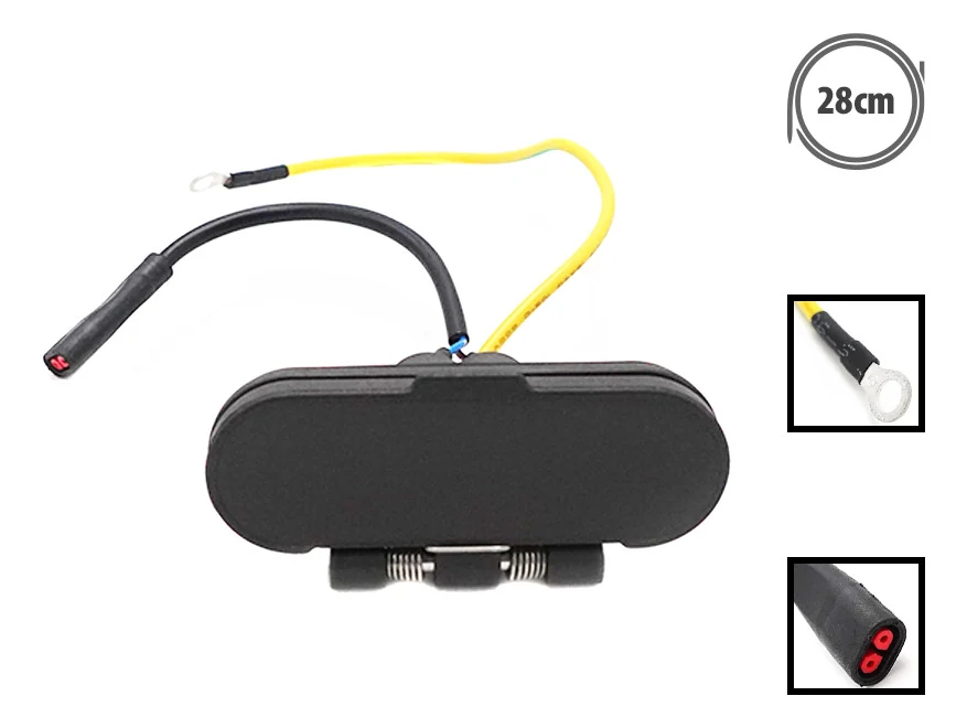 Port de charge d'origine Ninebot Max G3 avec sa cosse à œillet et son connecteur