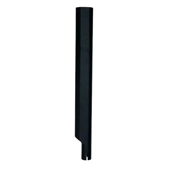 Tube de mât de trottinette électrique en aluminium noir, vue d'ensemble sur toute sa longueur