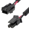 Gros plan sur le connecteur de la rallonge côté batterie
