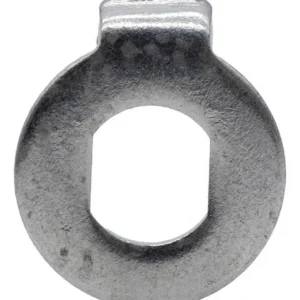Rondelle-frein à ergot M12 — lot de 10, acier zingué, alésage à méplats