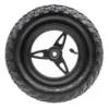Roue avant Ecoxtrem Bison de face : jante trois branches, moyeu et valve