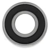 Roulement à billes vu de face : bague extérieure épaisse, joint souple noir marqué 6203RS, alésage central Roulement à billes vu de face : bague extérieure épaisse, joint souple noir marqué 6203RS, alésage central