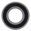 Roulement à billes vu de face : bague mince, joint souple noir marqué 6901RS en creux, large alésage central Roulement à billes vu de face : bague mince, joint souple noir marqué 6901RS en creux, large alésage central