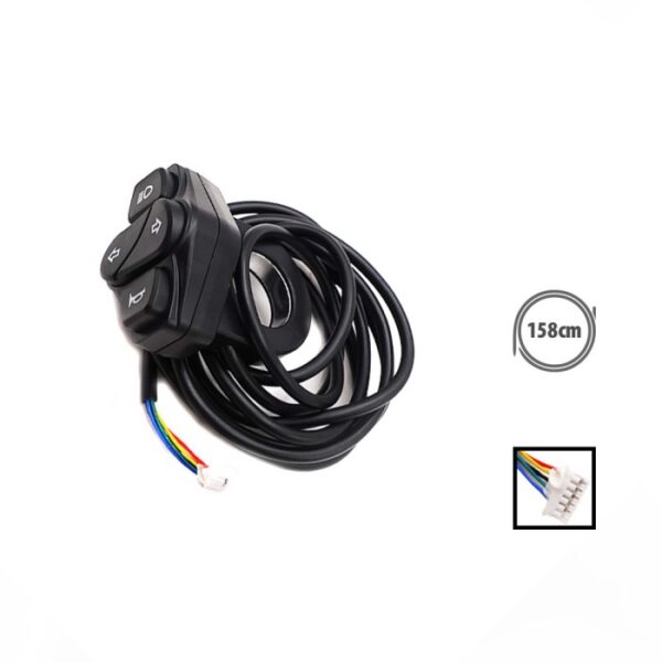 Commodo Rovoron R7 et son câble, commandes de phare, clignotants et klaxon