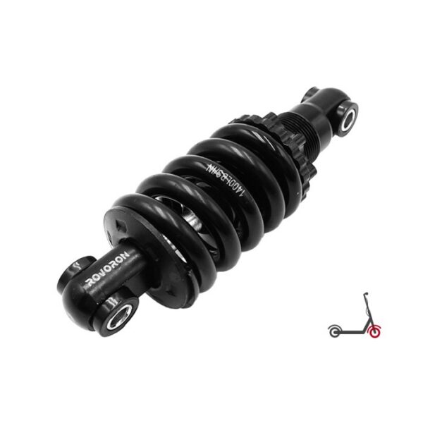 Suspension avant Rovoron R7, amortisseur à ressort vu de trois quarts Suspension avant Rovoron R7, amortisseur à ressort vu de trois quarts