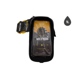 Sacoche de guidon 1 L à fenêtre tactile — Wild Man, fixation par sangles