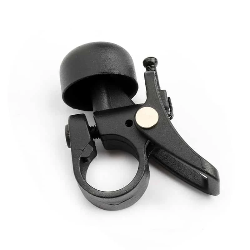 Sonnette Xiaomi noire vue de profil, levier de frappe