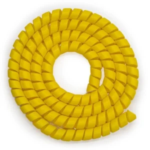Spirale de protection de câbles jaune — 110 cm, 10 mm