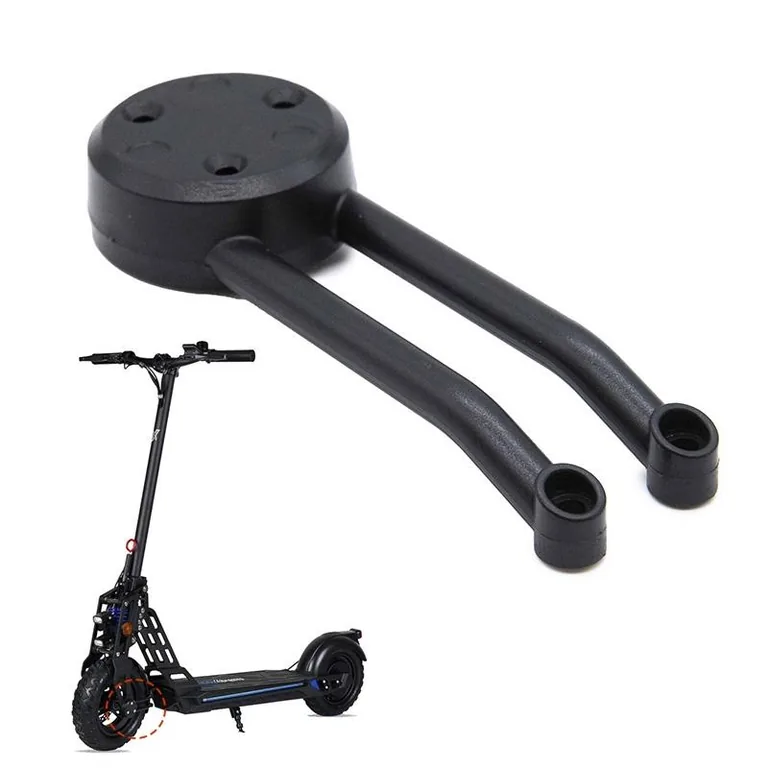 Support gauche de garde-boue Ecoxtrem Bison de trois quarts : platine de moyeu et branches courbes
