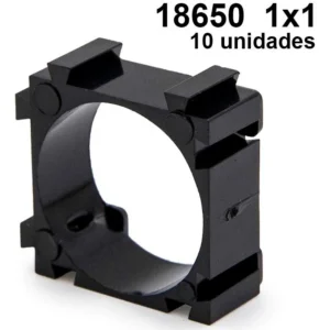 Supports plastiques pour cellules 18650 en 1×3 — lot de 10