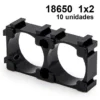 Cellules 18650 en place dans leurs supports
