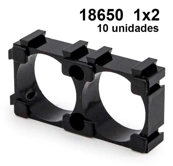 Cellules 18650 en place dans leurs supports