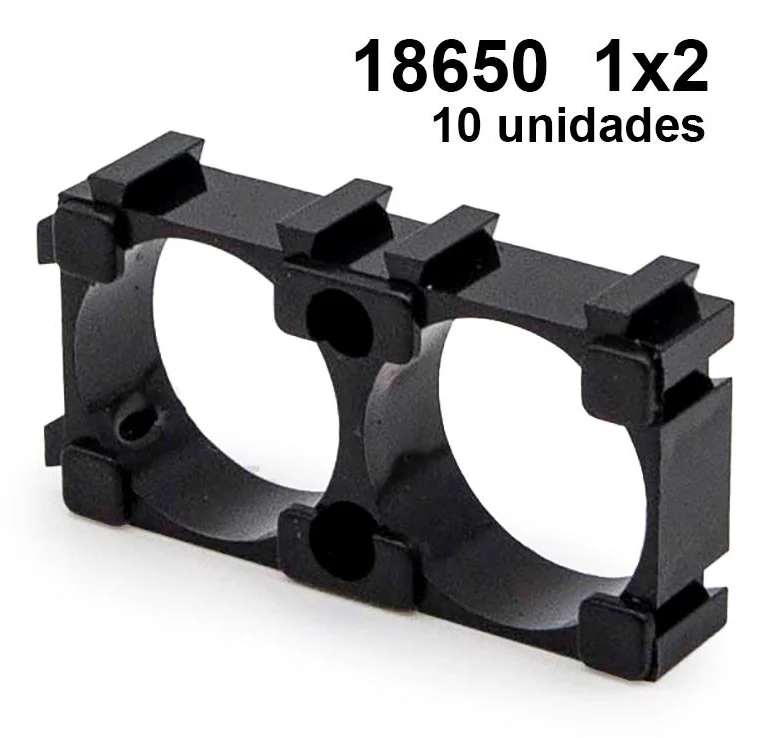 Cellules 18650 en place dans leurs supports
