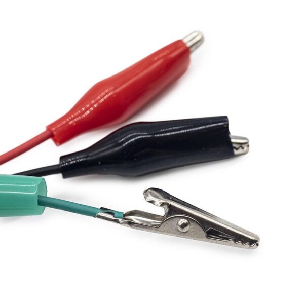 Pinces crocodile rouge, noire et verte du testeur de diagnostic Pinces crocodile rouge, noire et verte du testeur de diagnostic