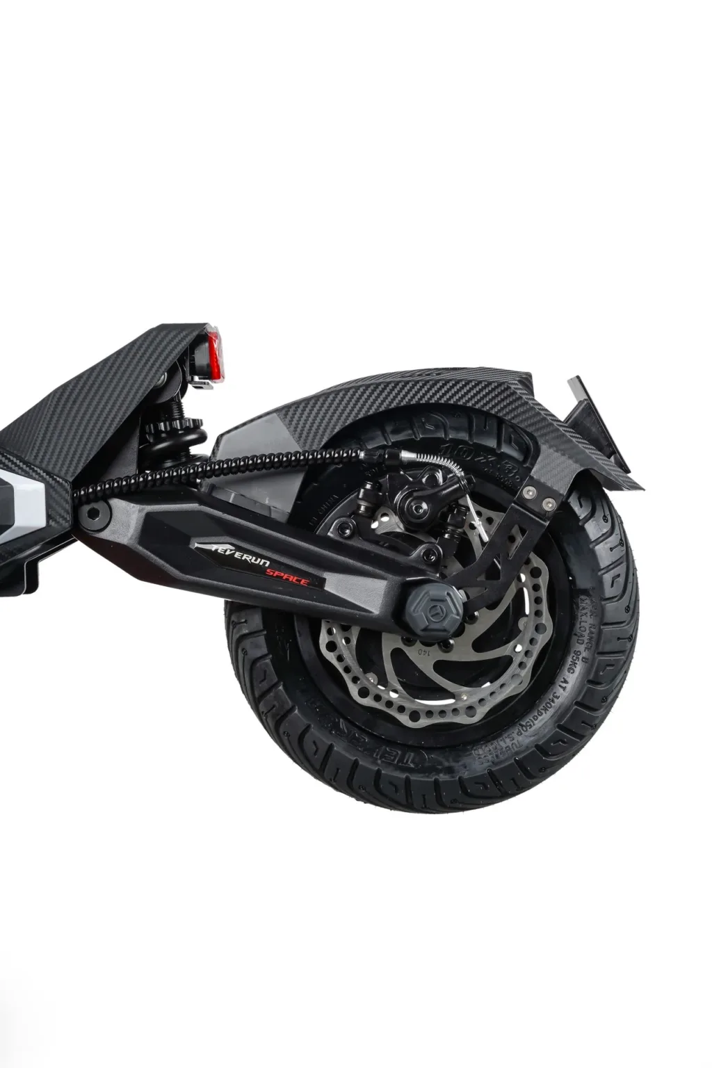 Roue arrière de la Teverun Space Lite : disque de frein et étrier