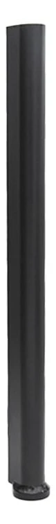 Tube de potence noir vu debout sur toute sa longueur, embase visible en pied