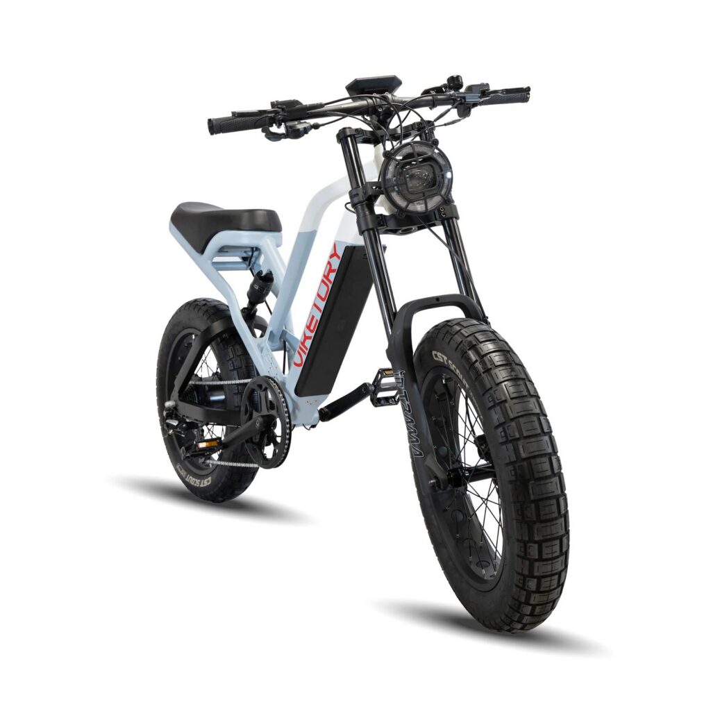 Viketory Navy — fat bike électrique, vue trois quarts avant