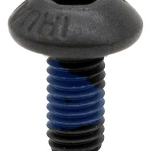 Vis de disque de frein à frein-filet bleu — M5 × 10 mm, lot de 50 vis noires tête bombée