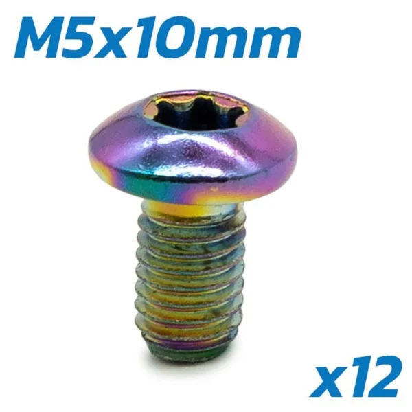 Vis à tête bombée et empreinte Torx annotée M5x10 mm, avec la quantité x12 Vis à tête bombée et empreinte Torx annotée M5x10 mm, avec la quantité x12