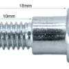 Vis épaulée cotée 18 mm sous tête dont 10 mm de partie filetée Vis épaulée cotée 18 mm sous tête dont 10 mm de partie filetée