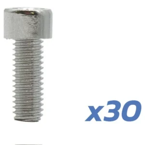 Vis de garde-boue tête cylindrique 14,4 mm, six pans creux de 4 — lot de 30