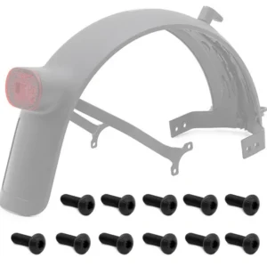 Vis de garde-boue M5 x 10 mm à tête bombée — lot de 50 vis en acier noirci