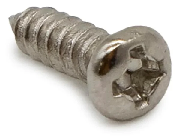 Vis autotaraudeuse inox de trois quarts, pointe et filetage à pas large Vis autotaraudeuse inox de trois quarts, pointe et filetage à pas large