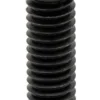 Vis noire à tête bombée vue de face, empreinte six pans creux et filetage long Vis noire à tête bombée vue de face, empreinte six pans creux et filetage long