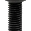 Vis de garde-boue noire à tête bombée vue de face, empreinte six pans creux