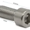 Vis de garde-boue cotée : 16,3 mm de longueur totale et 11 mm de partie filetée Vis de garde-boue cotée : 16,3 mm de longueur totale et 11 mm de partie filetée