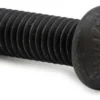 Vis noire à tête bombée de trois quarts, empreinte six pans creux et filetage Vis noire à tête bombée de trois quarts, empreinte six pans creux et filetage